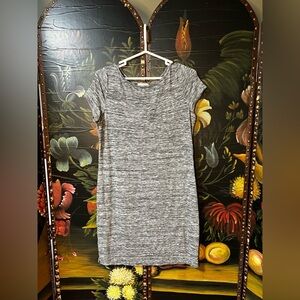 Loft Outlet grey spacedye bodycon short sleeve tee dress (D3)